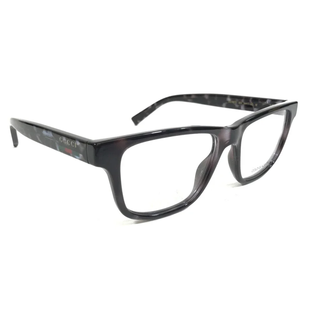Gucci Eyeglasses Frames GG1987O 003 Black Tortoise Rectangle Full Rim 54-17-145